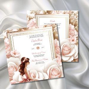 Blush Pink Quinceanera Ceremony Reception