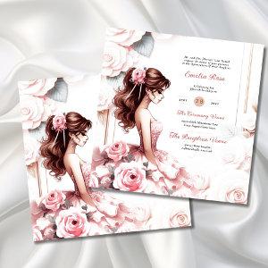 Blush Pink Quinceanera Ceremony Reception