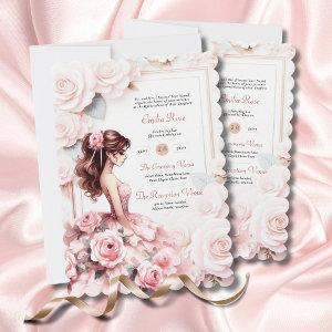 Blush Pink Quinceanera Ceremony Reception