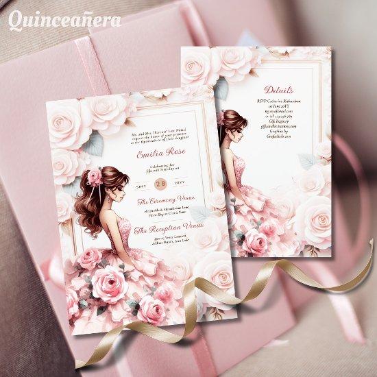 Blush Pink Quinceanera Ceremony Reception