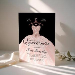 Blush Pink Quinceañera Roya Gown Black