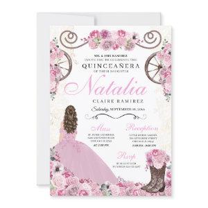 Blush Pink Ranchero Princess Dress Quinceanera