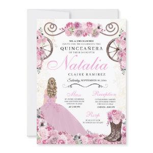 Blush Pink Ranchero Princess Dress Quinceanera
