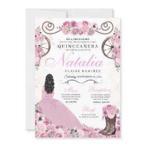 Blush Pink Ranchero Princess Dress Quinceanera