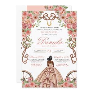 Blush Pink Rose Gold Elegant Charro Quinceanera