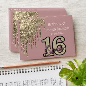Blush Pink  Rose Gold Sweet Sixteen Envelope