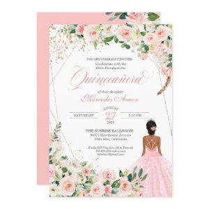 Blush Pink Roses Floral Quinceanera Celebration