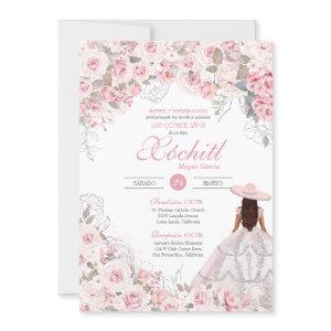 Blush Pink Silver Rose Blossom Charro Quinceanera