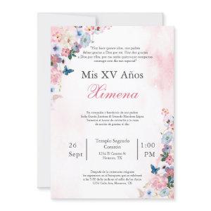 Blush Pink Spring Flower Quinceañera