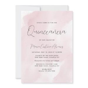 Blush Pink Watercolor 15th Birthday Quinceañera