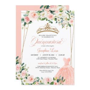 Blush Pink & White Floral Quinceañera Celebration