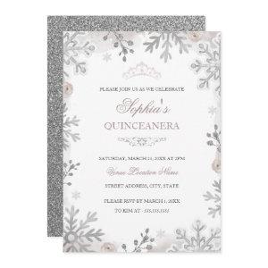 Blush Silver Winter Wonderland Quinceanera