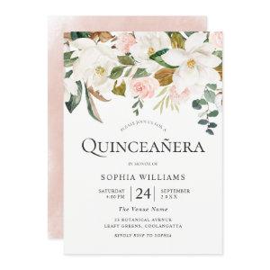 Blush & White Florals Beautiful Quinceañera Party