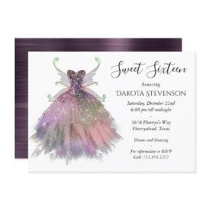 Bohemian Fairy Ball Gown | Muted Ombre Wine Sheen