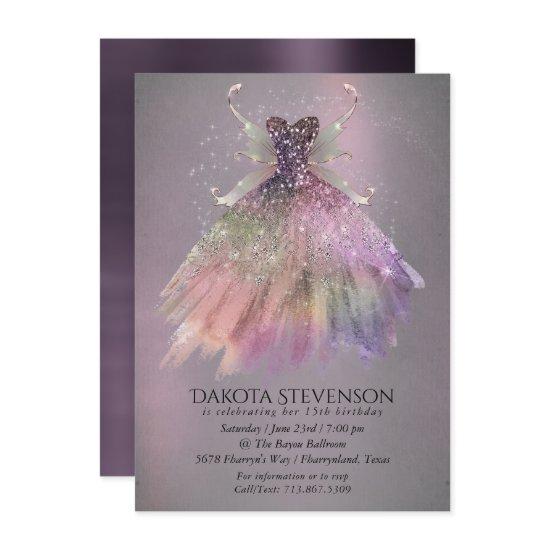 Bohemian Fairy Ball Gown | Muted Ombre Wine Sheen