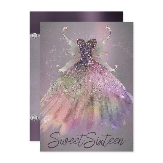 Bohemian Fairy Ball Gown | Muted Ombre Wine Sheen