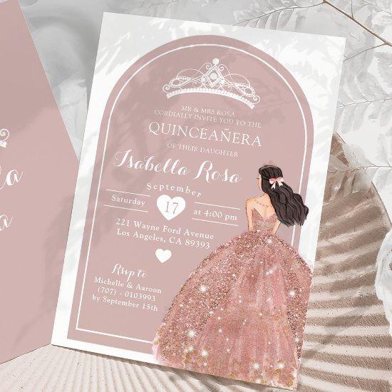 Boho Arch Rose Gold Mexican Princess Quinceañera