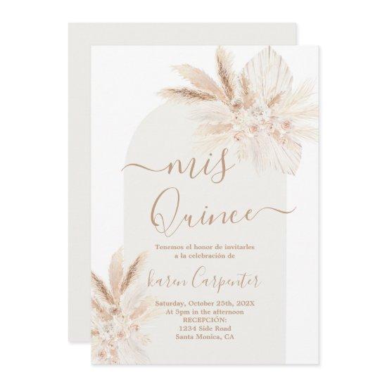 Boho dried floral Quinceanera