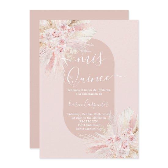 Boho Dried Floral  Quinceanera