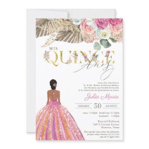 Boho Dried Floral Spanish Mis Quince Anos Birthday