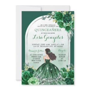 Boho Emerald Green Quinceanera