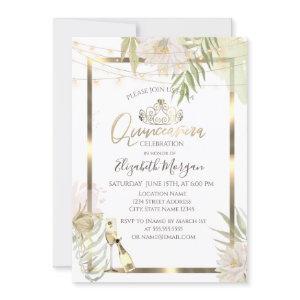 Boho Flowers Frame Wine Quinceanera