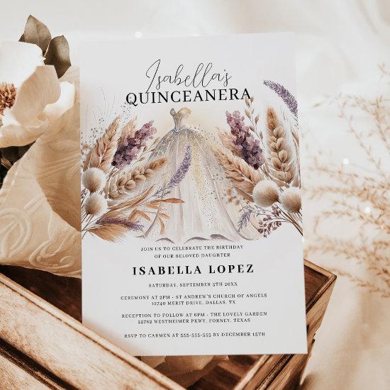Boho Flowers & Glittery Princess Dress Quinceanera