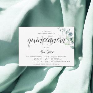 `Boho Greenery Eucalyptus Quinceanera