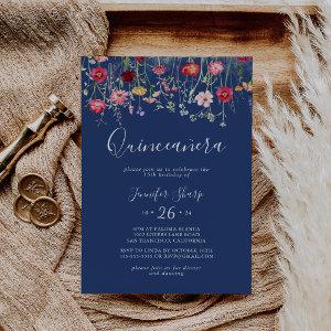 Boho Multicolor Wildflower Quinceañera
