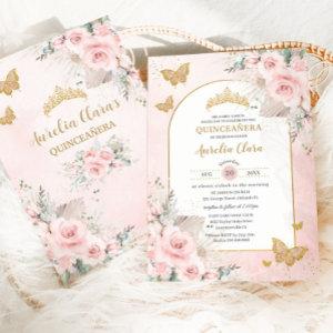 Boho Pampas Grass Blush Pink Floral Quinceañera