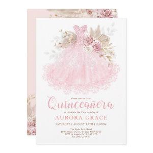 Boho Pink Dress Quinceañera Mis Quince 15 Años