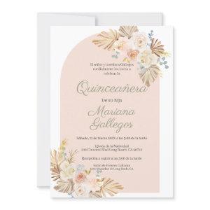 Boho pink frame Quinceanera