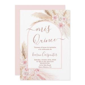 Boho Pink Pampas Quinceanera