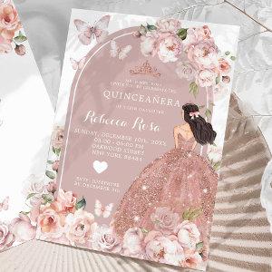 Boho Rose Gold Mexican Girl Princess Quinceañera