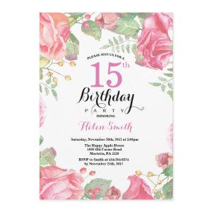 Botanical Floral 15th Birthday