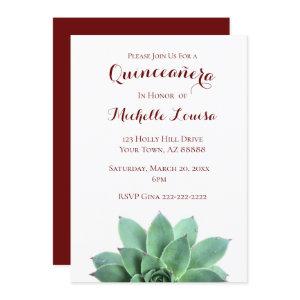 Botanical Succulent Quinceanera Birthday Party