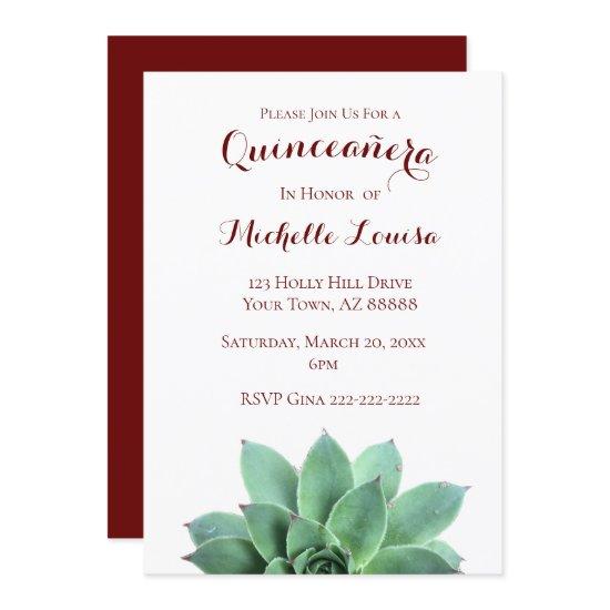 Botanical Succulent Quinceanera Birthday Party
