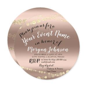 Bridal Shower Birthday Confetti Rose Gold