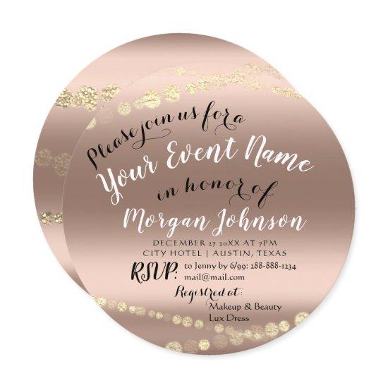 Bridal Shower Birthday Confetti Rose Gold