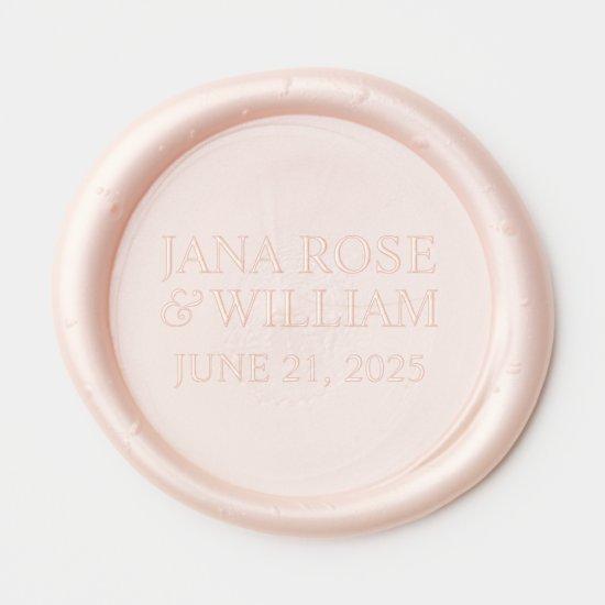 Bride Groom Personalized Wedding Wax Seal Sticker