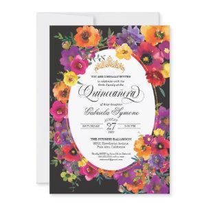 Bright Fiesta Flower Watercolor Floral Quinceañera