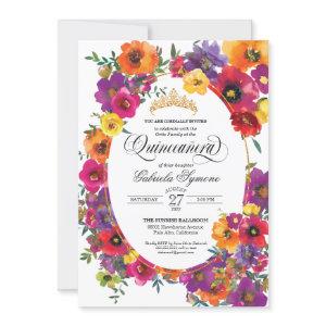 Bright Fiesta Flower Watercolor Floral Quinceañera