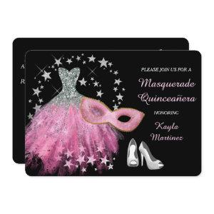 Bright Pink Masquerade Quinceanera