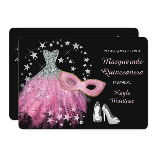 Bright Pink Masquerade Quinceanera