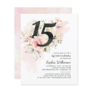 Budget 15th Birthday Floral Quinceanera