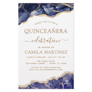 Budget Agate Navy Blue Quinceañera Gold