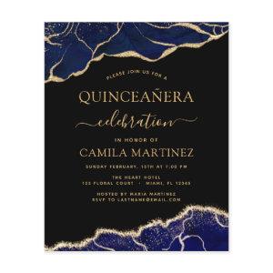 Budget Agate Navy Blue Quinceañera Gold Flyer