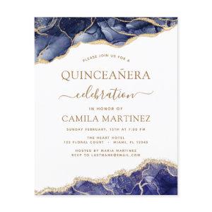 Budget Agate Navy Blue Quinceañera Gold Flyer