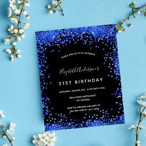 Budget birthday black royal blue