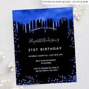 Budget birthday black royal blue